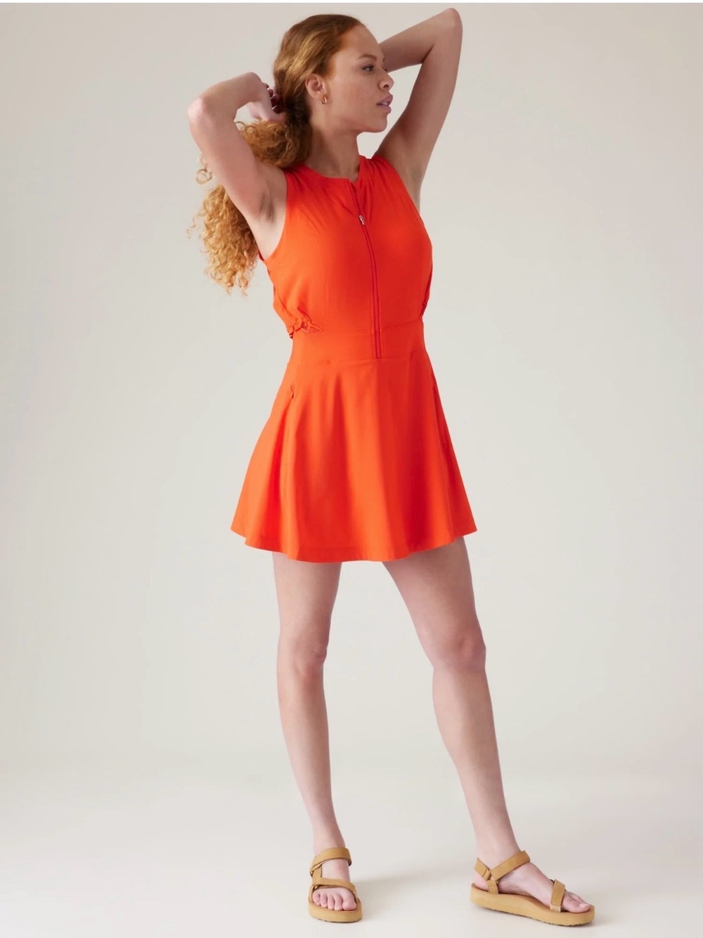 Athleta Venture Out Sleeveless Zip-Front Active Dress